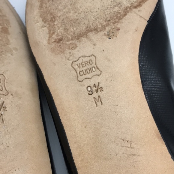 𝅺Vaneli Black Patent Leather Flats 9.5M - Picture 6 of 9